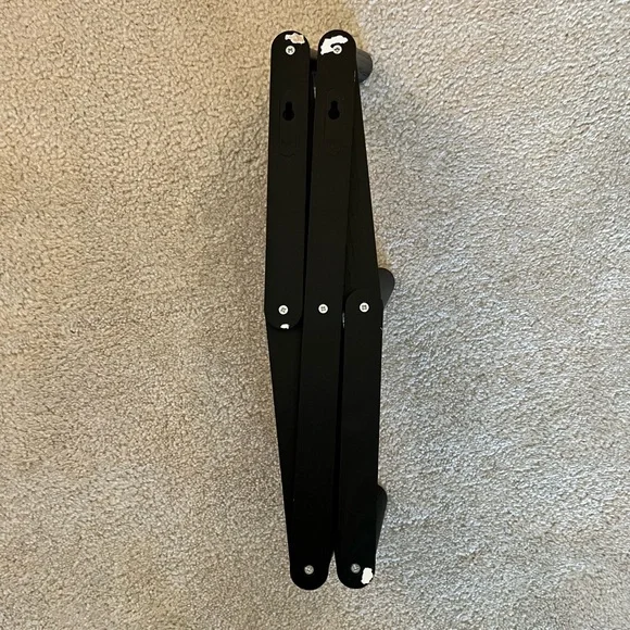 Black Wooden Expandable Accordion style Wall Mounted Rack 7 Hooks - Picture 7 of 12